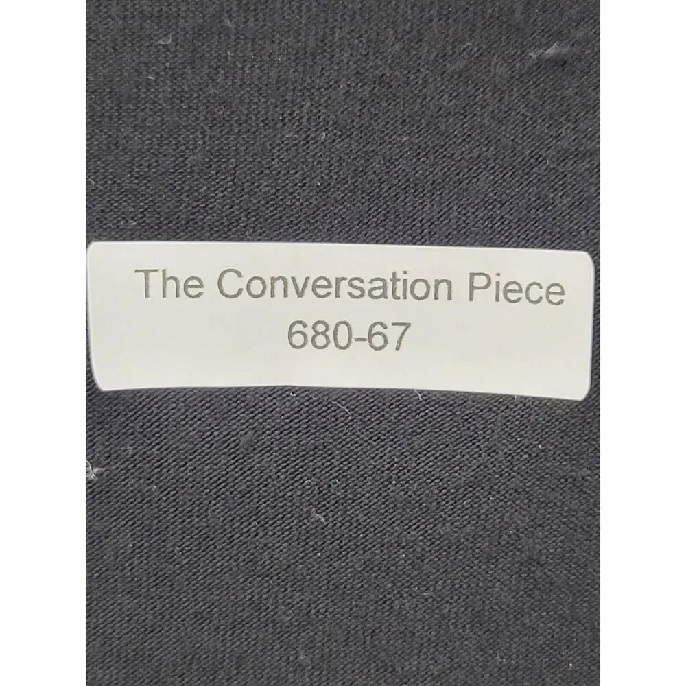 LOGO Lori Goldstein Vest Womens Medium Black Open Front Asymmetric Pockets Boho - Picture 8 of 8